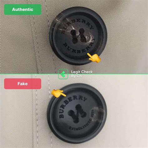 real vs fake burberry button up|do all burberry buttons say.